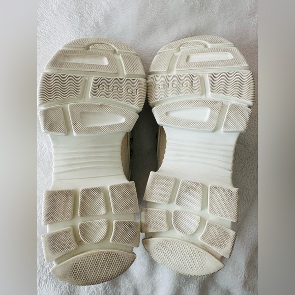 GUCCI Flashtrek Mesh Calfskin Suede Women’s Flashtrek Chunky Sneakers Size 38 - Picture 10 of 13